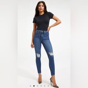 Good American Jeans- Good waist skinny cropped jeans
